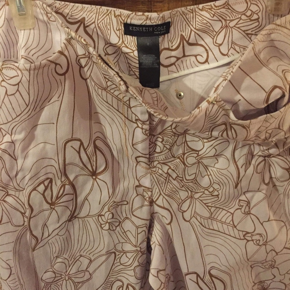 Kenneth Cole New York Brown Floral print Pants